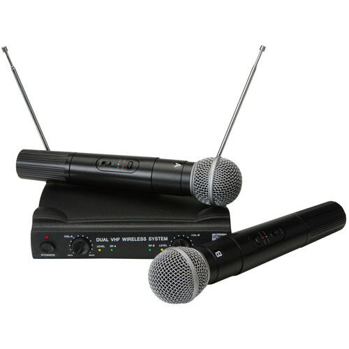 Pyle PDWM2500 Dual VHF Wireless Microphone System